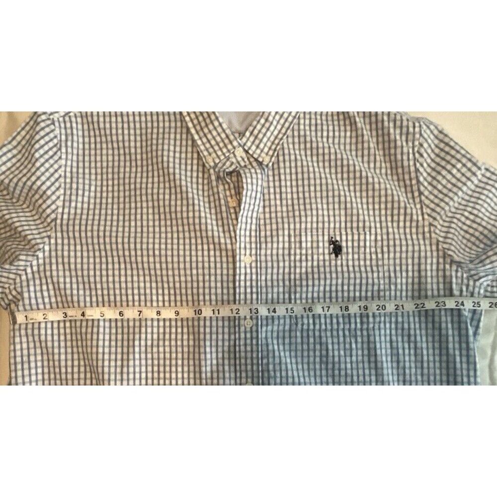 US POLO ASSN Blue Plaid Button Down Shirt - Men's Size 3X‎ - Picture 5 of 7